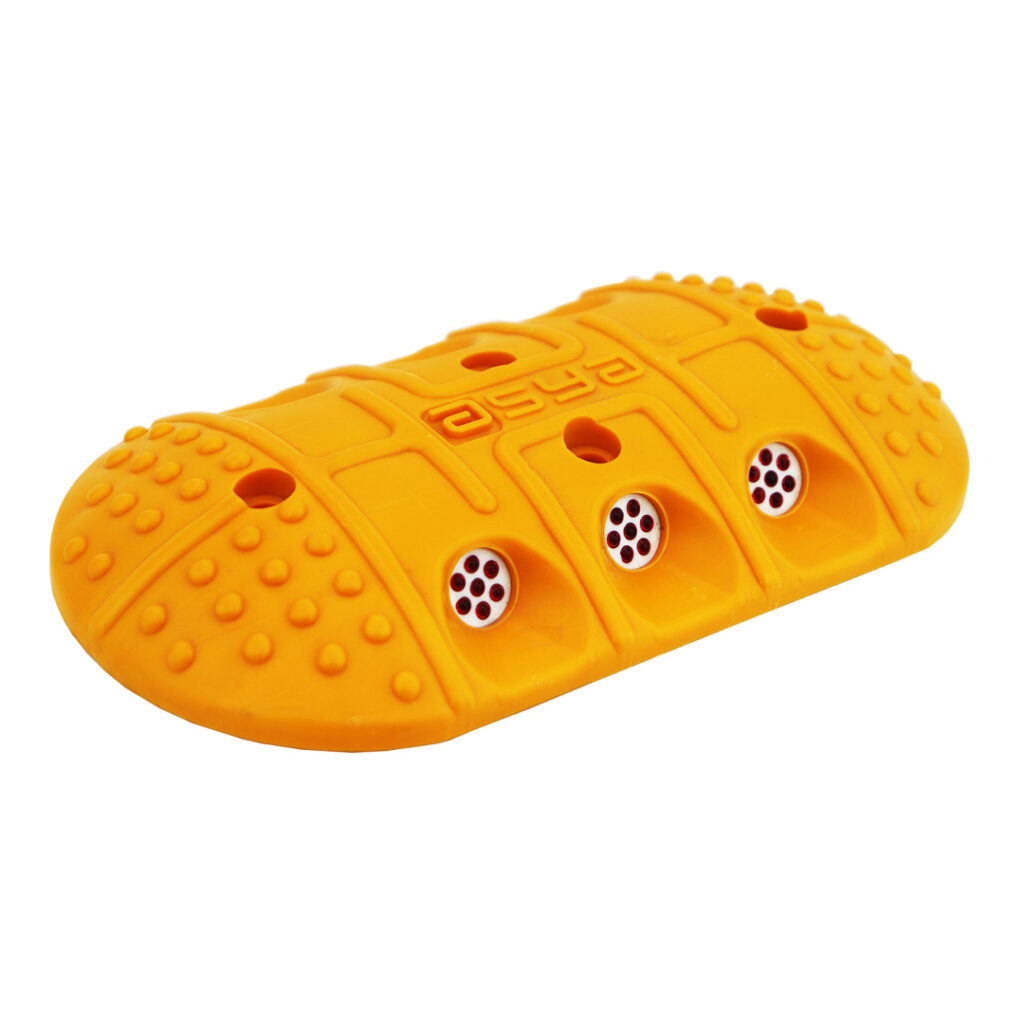 Cam Reflektörlü Plastik Yol Butonu (Oval Yol Butonu)