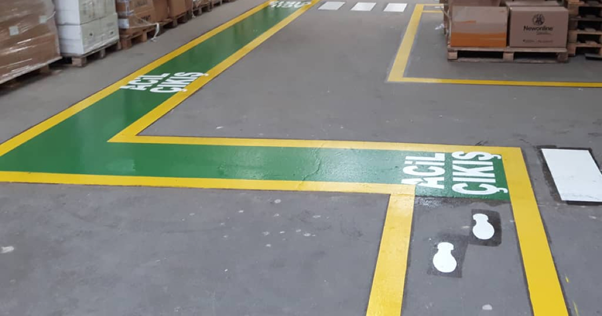 Fabrika İçi Zemin Çizgileri